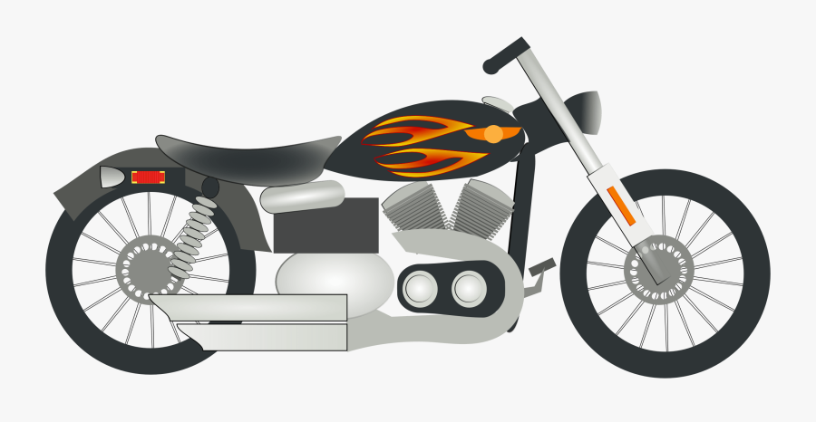Harley Motorcycle - Motorcycle, Transparent Clipart