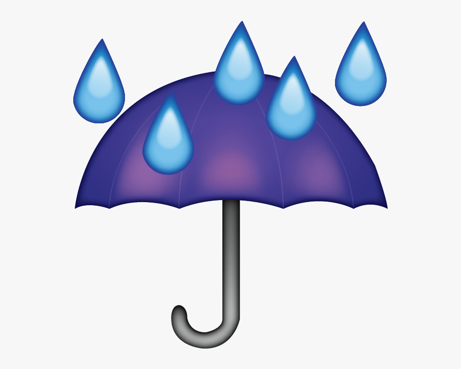 Umbrella Rain Clipart - Umbrella Rain Emoji, Transparent Clipart