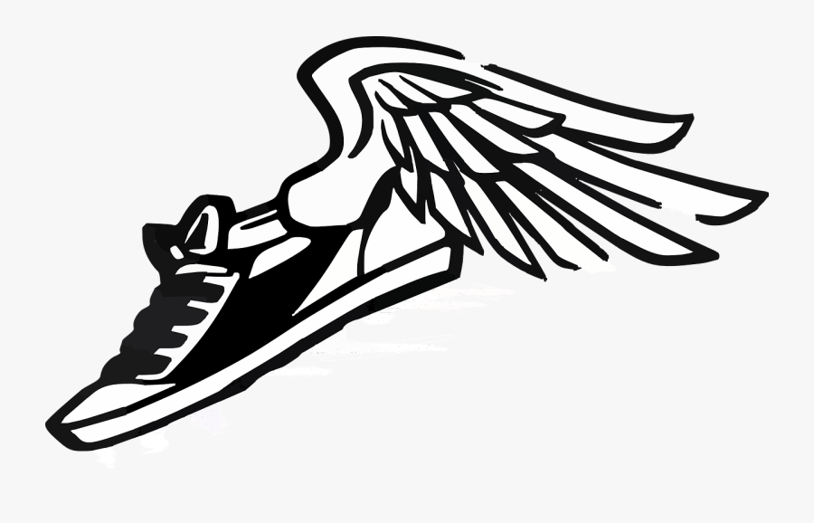 Wings Clipart Track And Field - Running Shoes Clipart, Transparent Clipart