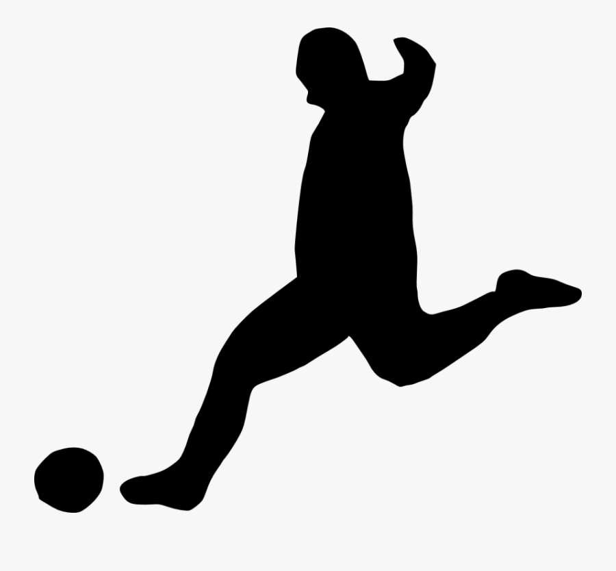 Football Player Running Clipart - Silhouette Football Transparent ...