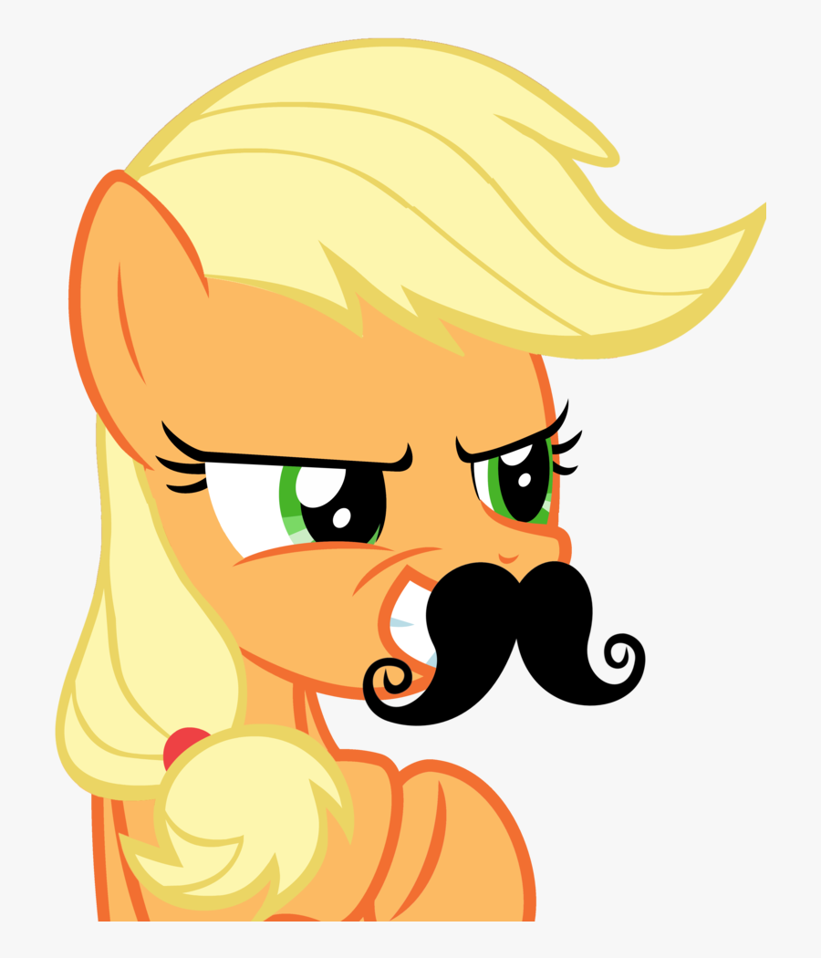Applejack, Artist Needed, Facial Hair, Moustache, Pony, - Little Pony Friendship Is Magic, Transparent Clipart