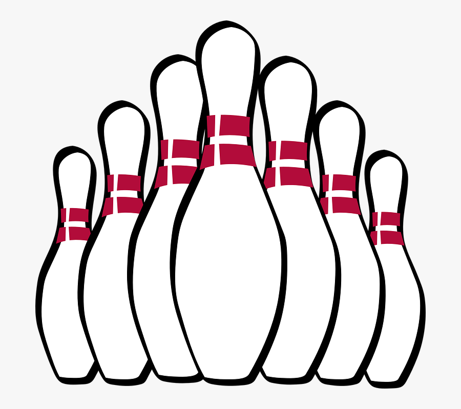 Pin Bowling Seven Play White Game - Bowling Pins Clipart, Transparent Clipart
