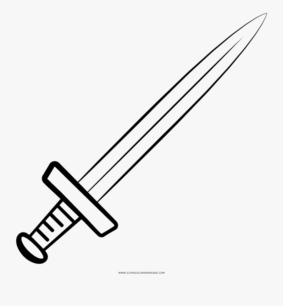 Free Download Espada Para Colorear Clipart Sword Drawing - Espada Para Colorir Png, Transparent Clipart