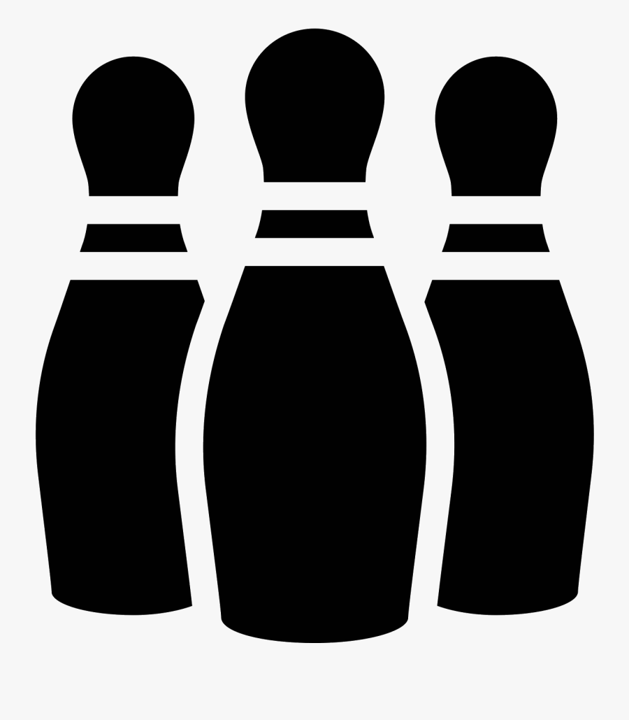 Bowling Pins Filled Icono - Bowling Pin Png, Transparent Clipart