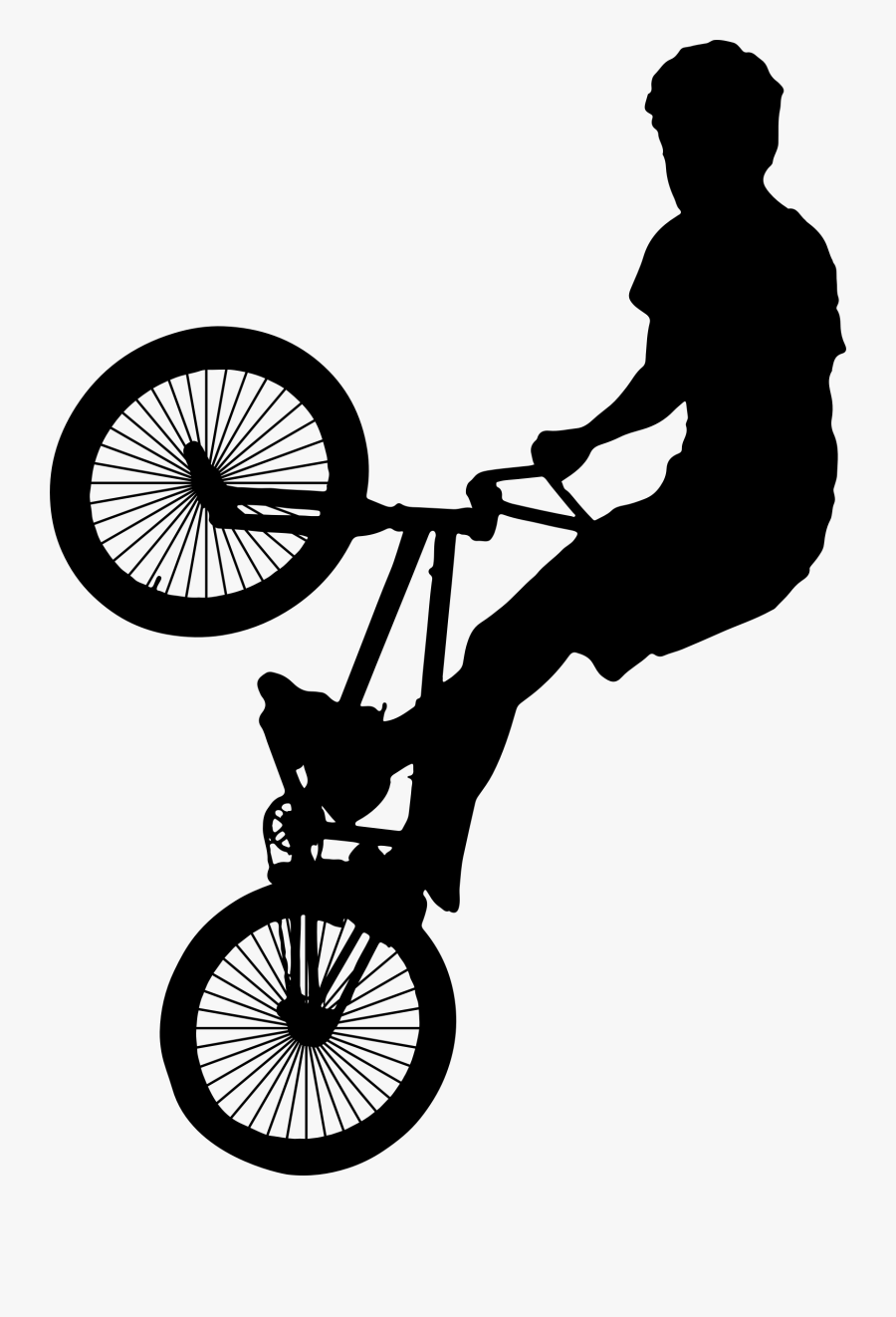 Transparent Dirt Bike Clipart Black And White - Bmx Png, Transparent Clipart