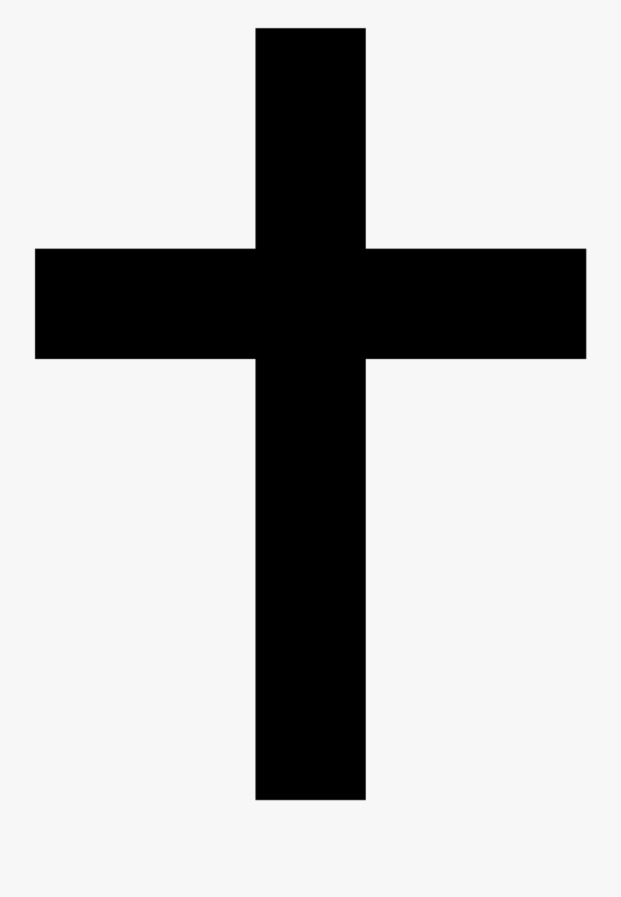 Black White Simple Christian Cross Clipart Transparent - Christian Cross Png, Transparent Clipart