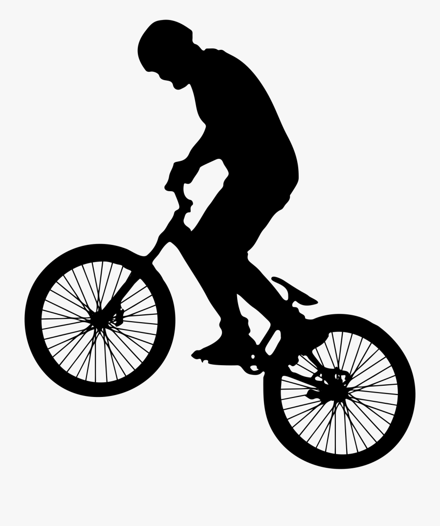 Silhouette Clipart Bike - Bmx Bike Png, Transparent Clipart