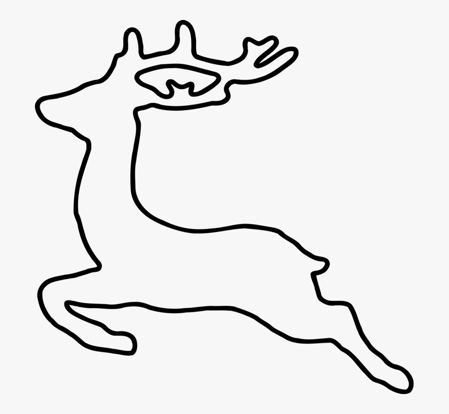 Reindeer Clipart Black And White Png, Transparent Clipart