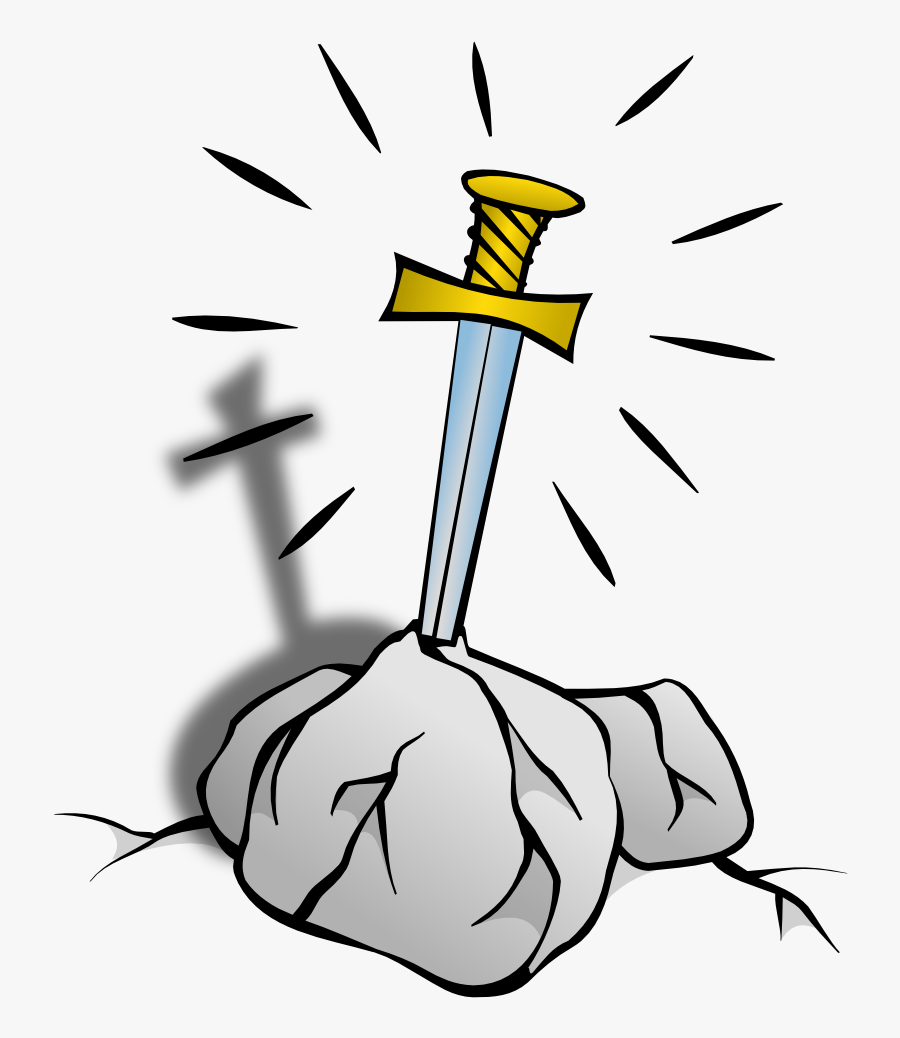 Rpg Map Symbols - Animated Sword In The Stone, Transparent Clipart