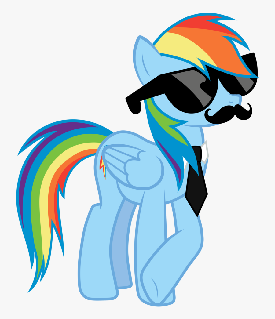 Mustache Clipart Rainbow - Mlp Rainbow Dash Glasses, Transparent Clipart