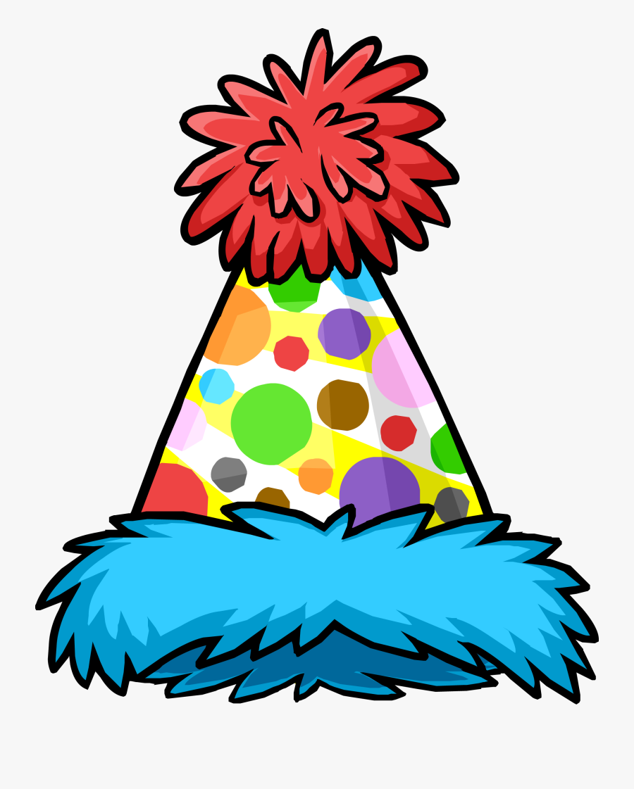 Mini Polka Dot Puffle Hat - Transparent Background Birthday Hat Png, Transparent Clipart