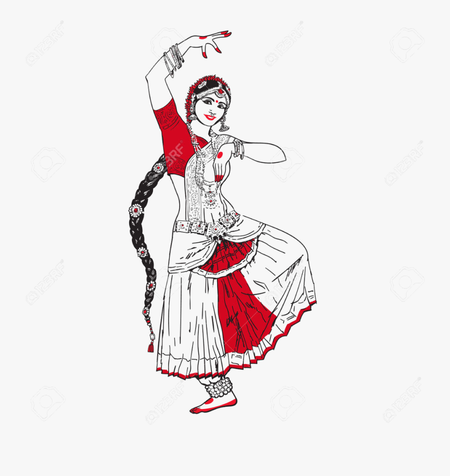Odissi Dance Clipart - Dancing Girl, Transparent Clipart