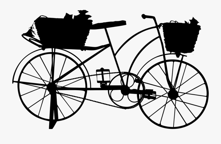 Bike Cycling Free Graphic - Bicycle With Basket Png, Transparent Clipart
