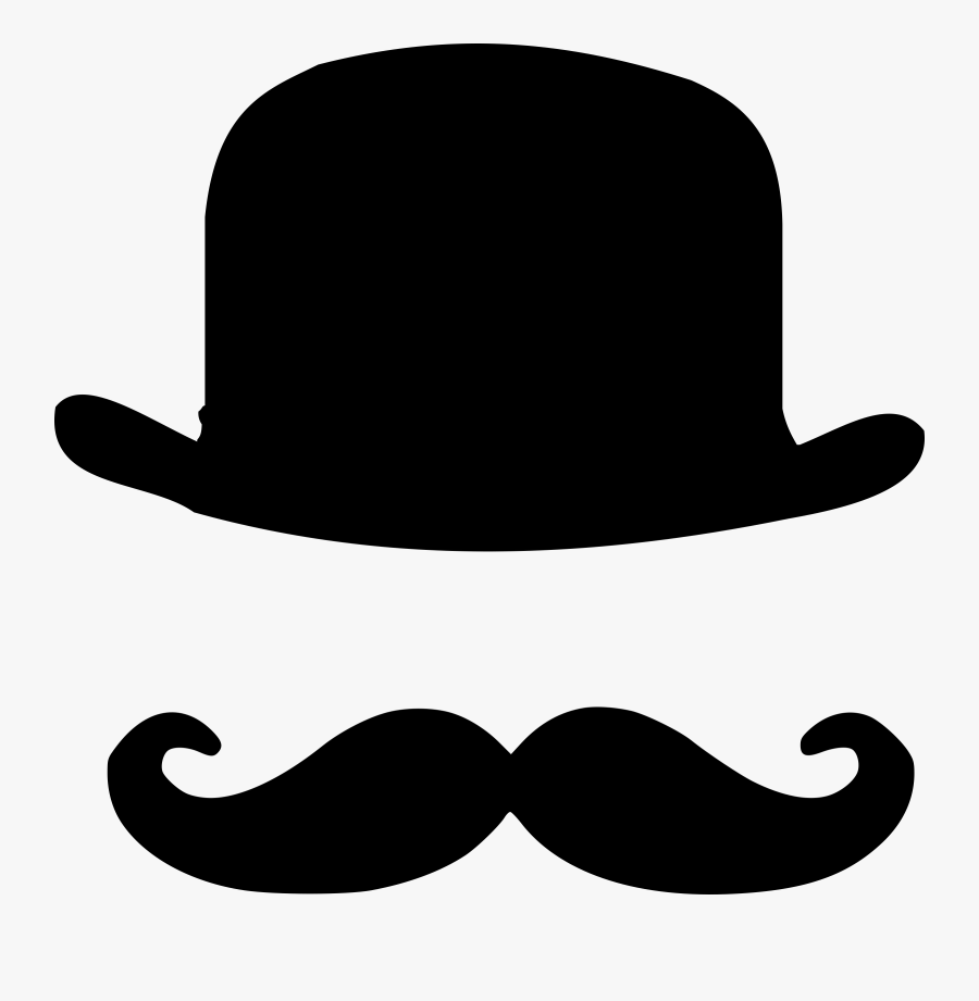 Moustache Clipart Mustache Italian - Bowler Hat And Moustache, Transparent Clipart