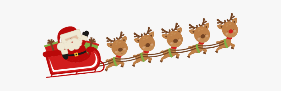 Free Reindeer Clipart - Santa On Sleigh Cliparts, Transparent Clipart