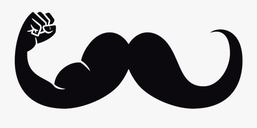 Mustache Fist, Transparent Clipart