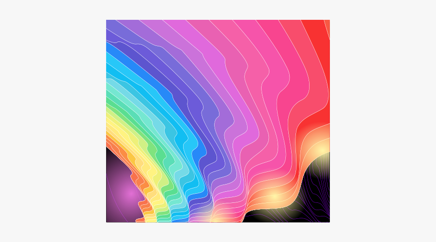 Abstract Colorful Waves Vector Background - Modern Art, Transparent Clipart