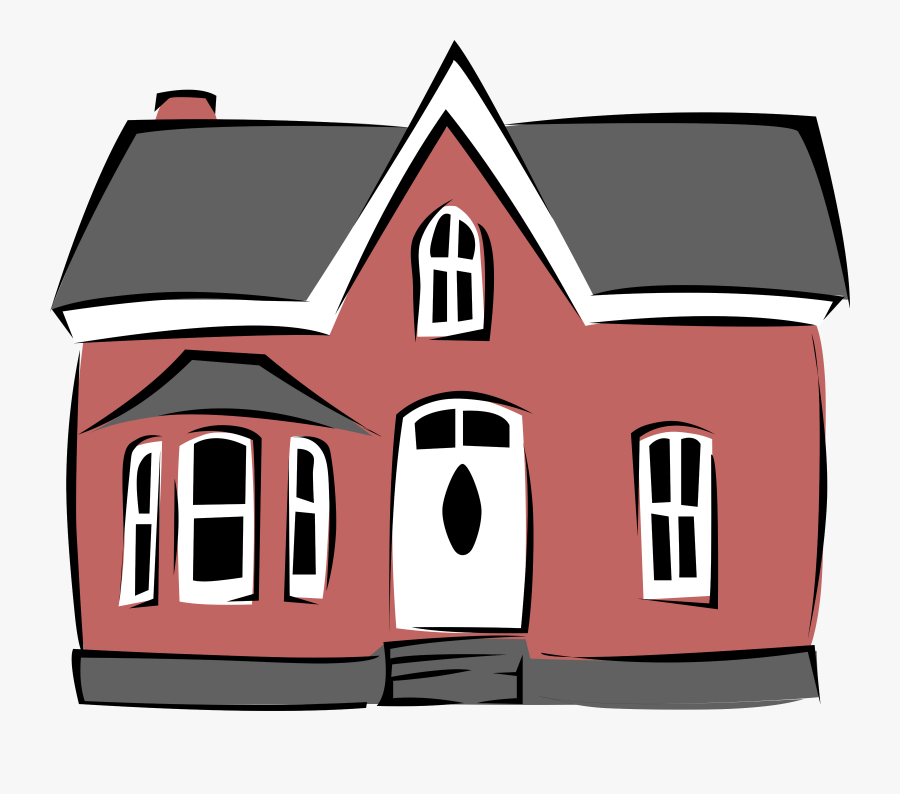 Animated Haunted Clip Art - Colonial House Clipart, Transparent Clipart