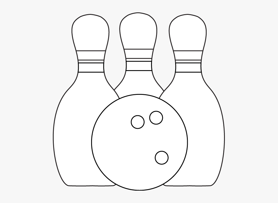 Black & White Bowling Pins And Ball Clip Art Black - Ten Pin Clip Art Black And White Bowling, Transparent Clipart
