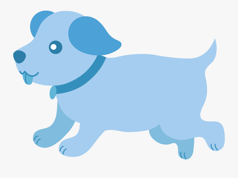 Puppy - Running - Clipart - Light Blue Dog Clipart, Transparent Clipart