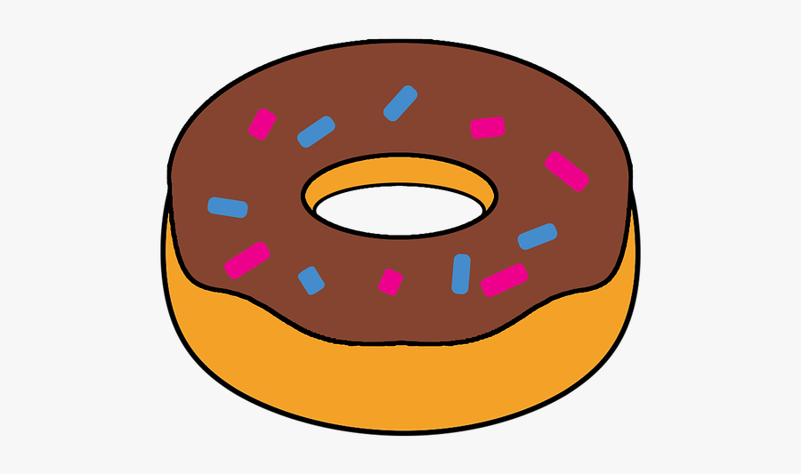 Doughnut, Clipart, Food, Snack, Fast-food, Cartoon - Food Clipart, Transparent Clipart