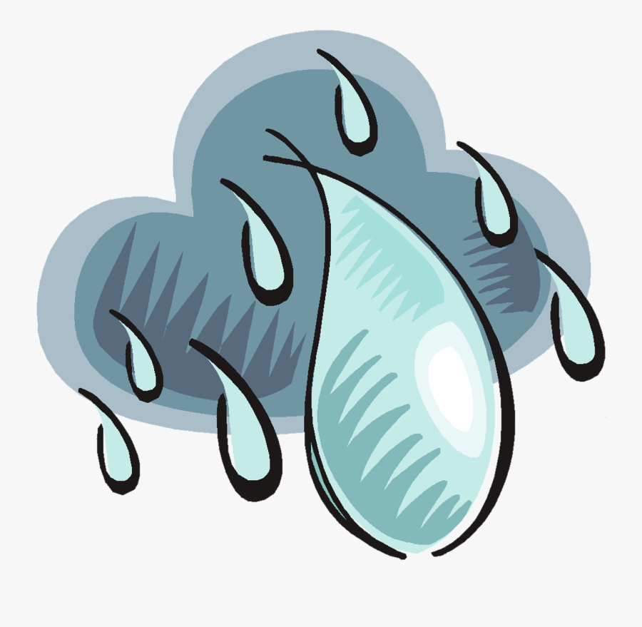 Storm Clipart Rainy Climate - Cartoon Rain Weather, Transparent Clipart