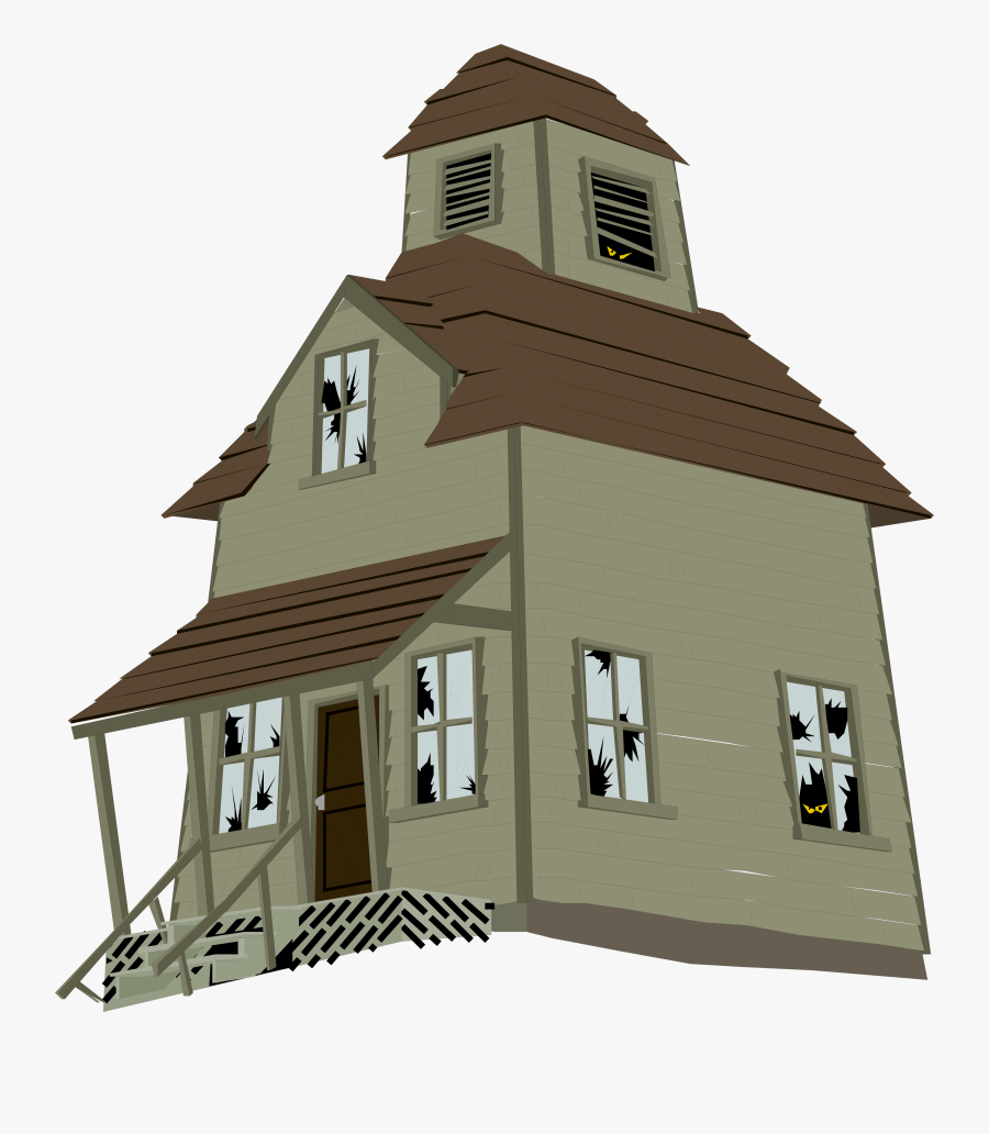 Transparent House Clipart - Haunted House, Transparent Clipart