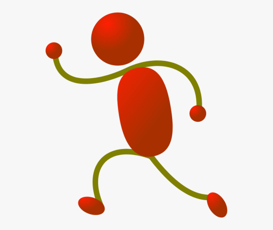 Red Stick Figure Running Clipart , Png Download - Red Stick Figure Running, Transparent Clipart