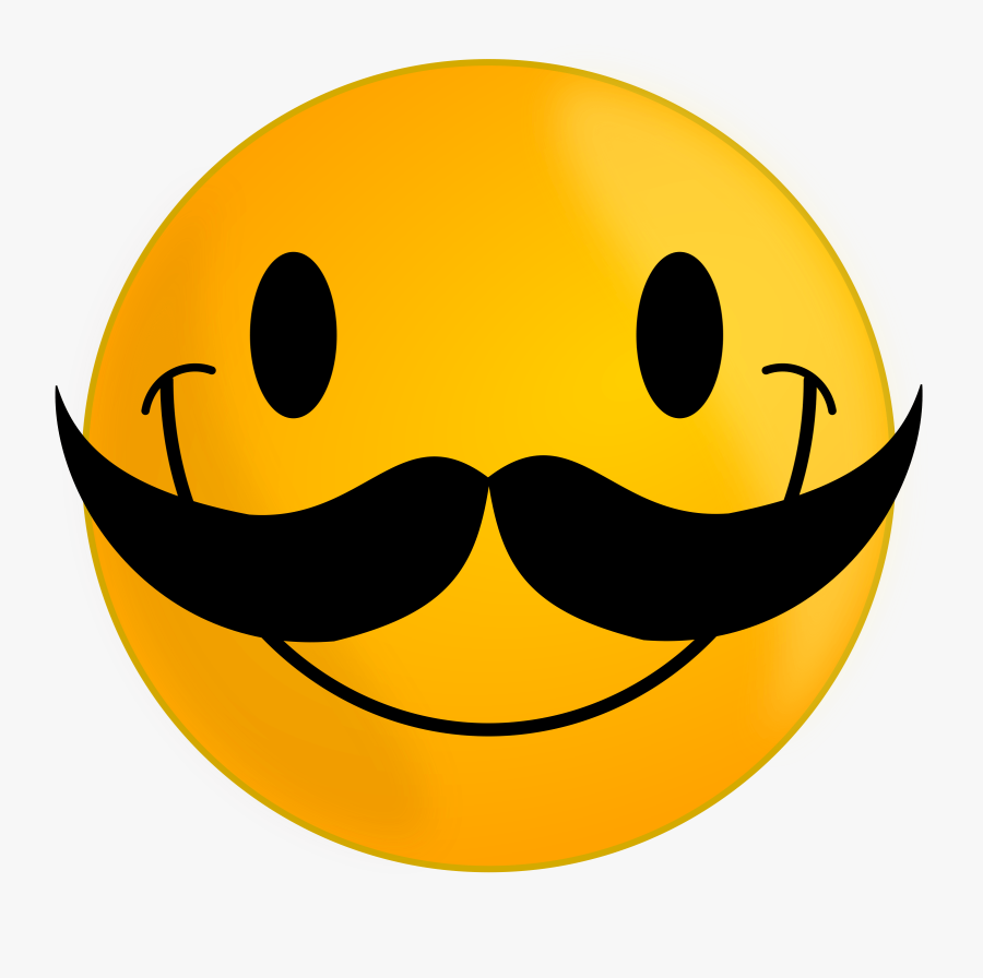 Smile With Mustache Clipart, Vector Clip Art Online, - Smile With Mustache, Transparent Clipart
