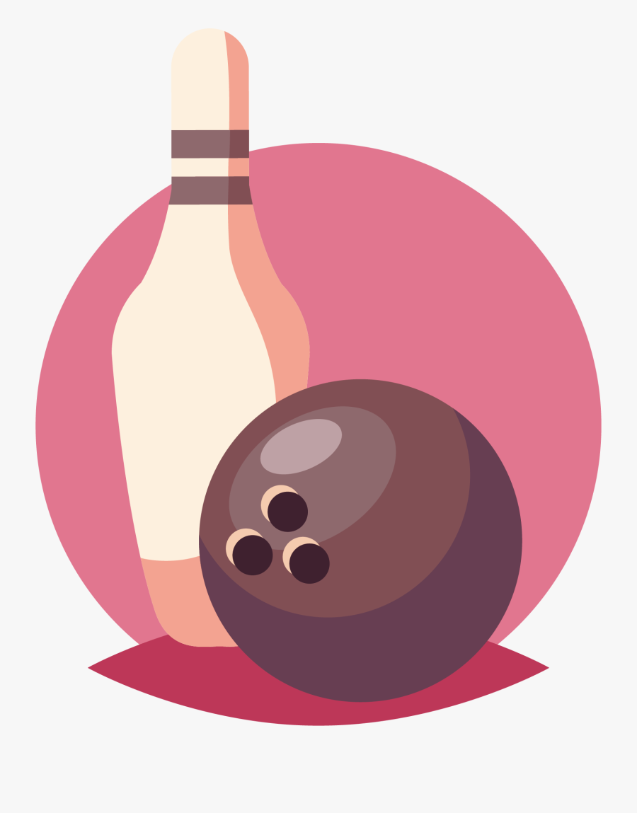 Transparent Bowling Pins Drawn, Transparent Clipart