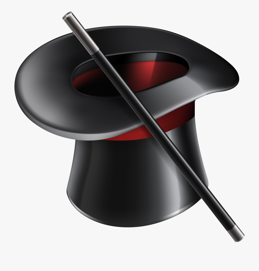 Magic Hat And Magic Wand Png Clip Art Image, Transparent Clipart