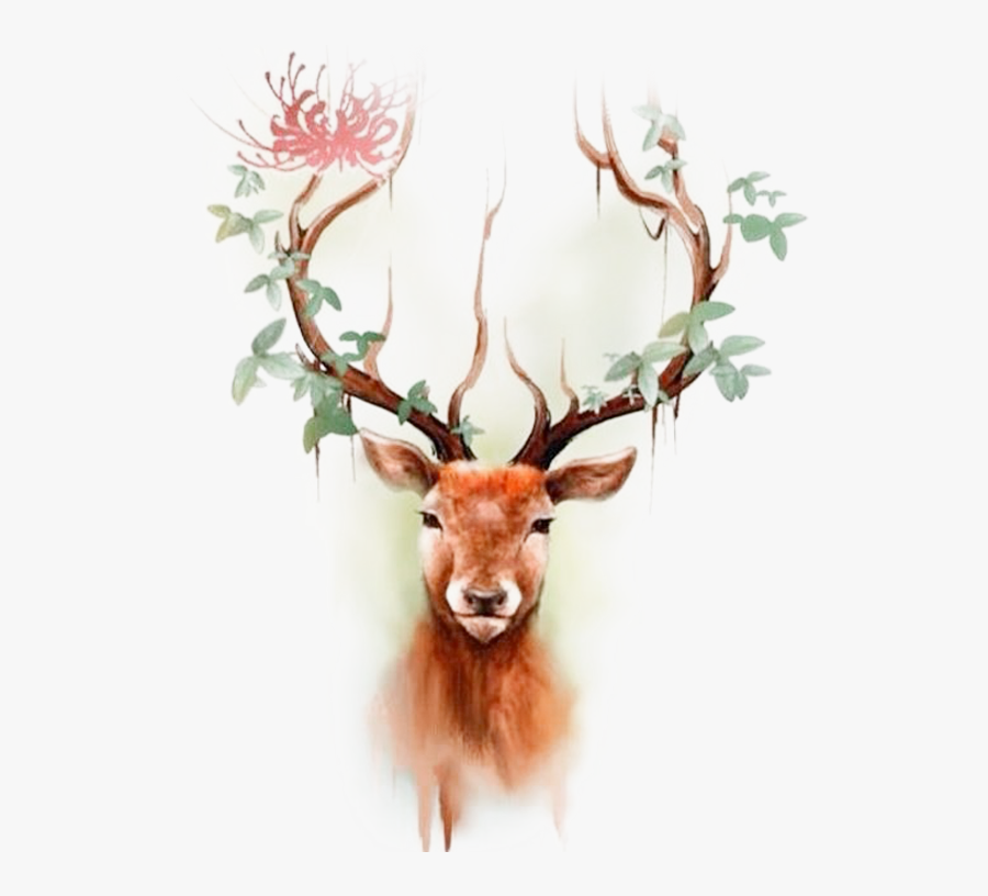 Elk Moose Tattoo Color Deer Head Reindeer Clipart - Deer Tattoo Designs For Women, Transparent Clipart