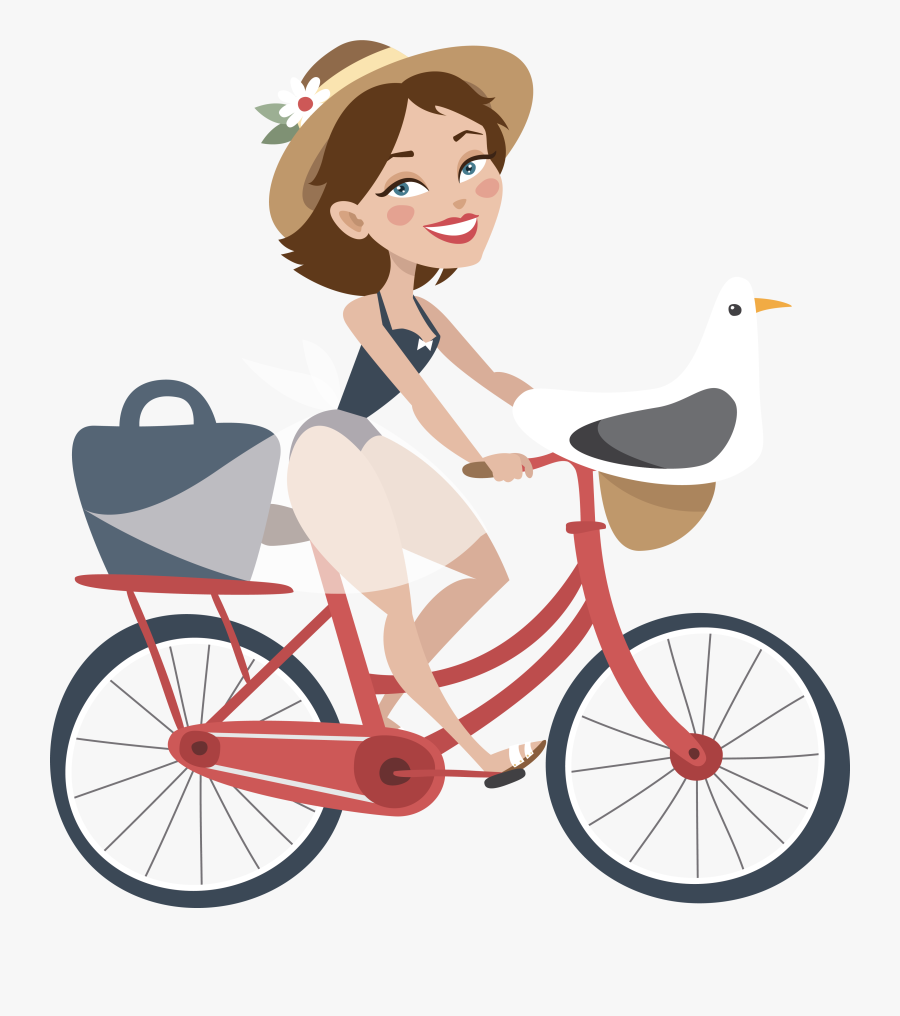 Svg Stock Netherlands Bicycle Roadster A Little Riding - Cartoon By Bicycle, Transparent Clipart