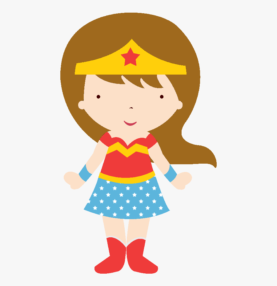 Superheroes - Clipart Cute Wonder Woman, Transparent Clipart