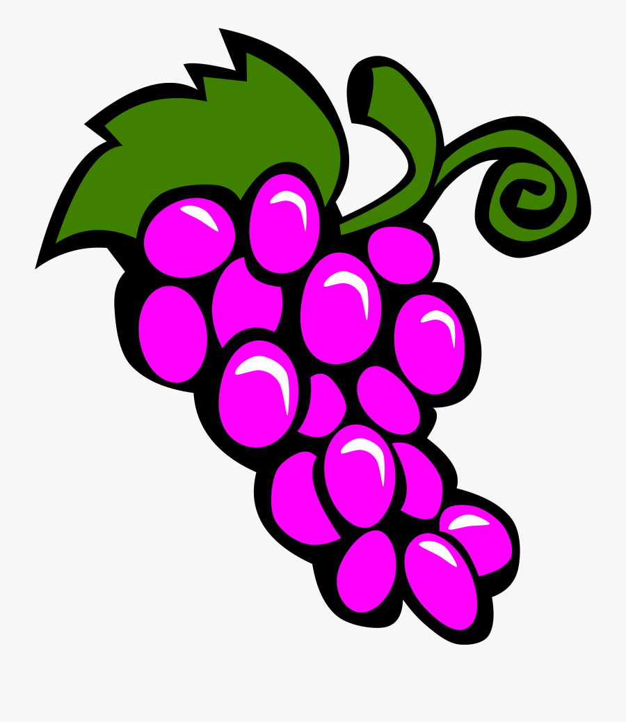Simple Fruit Grapes - Fruits And Vegetables Cartoon, Transparent Clipart