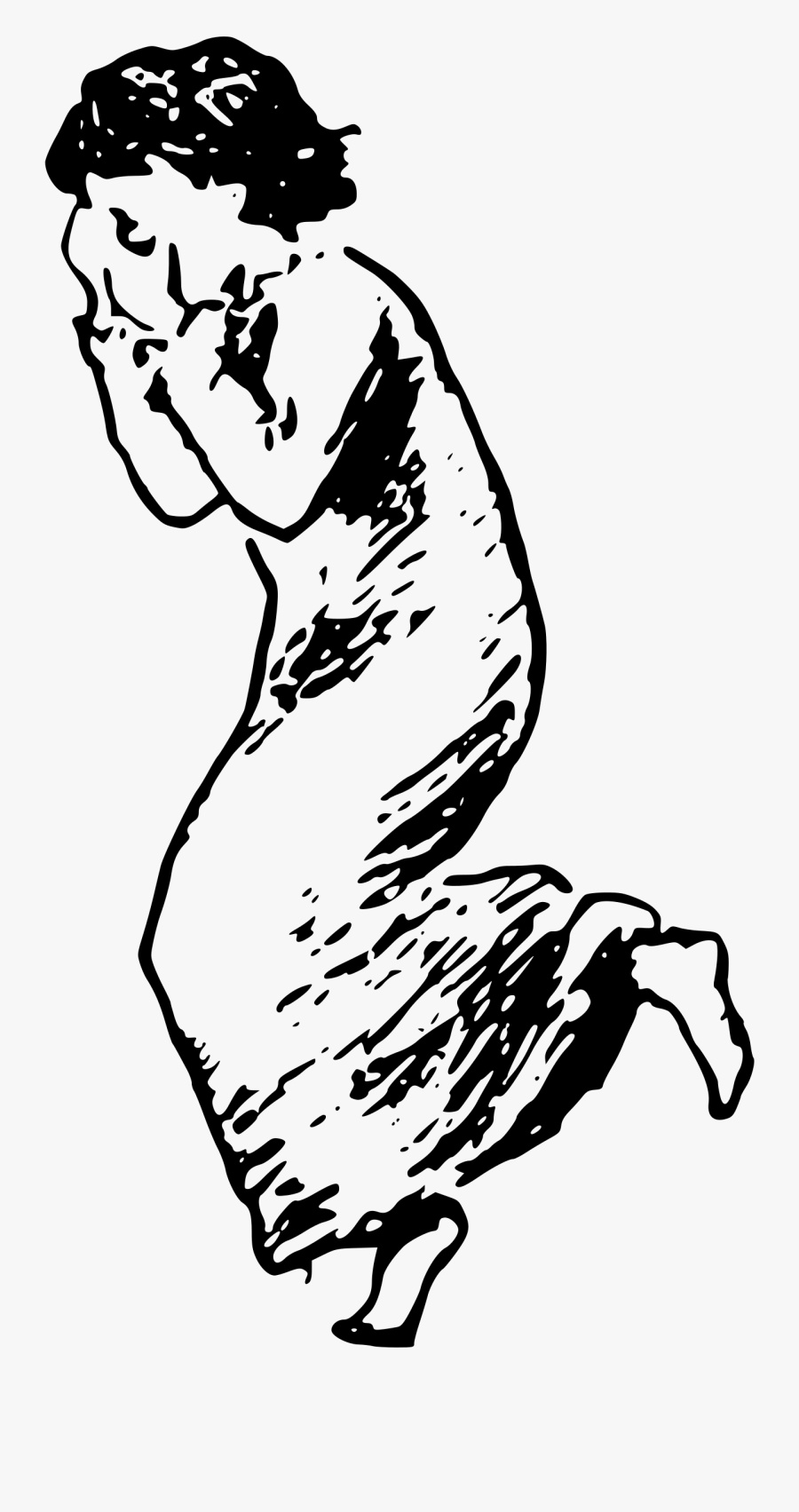 Collection Of Scared Girl Running Clipart - Girl Running Scared Clipart, Transparent Clipart