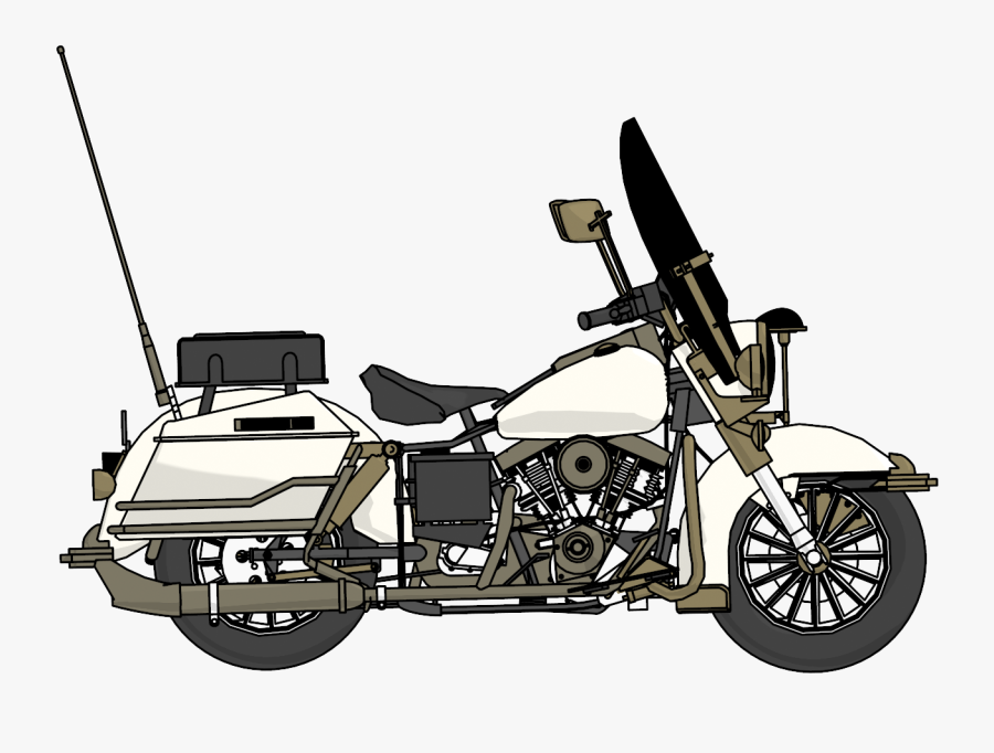 Police Motorcycle Car Clip Art - Harley Davidson Police Motorbike, Transparent Clipart
