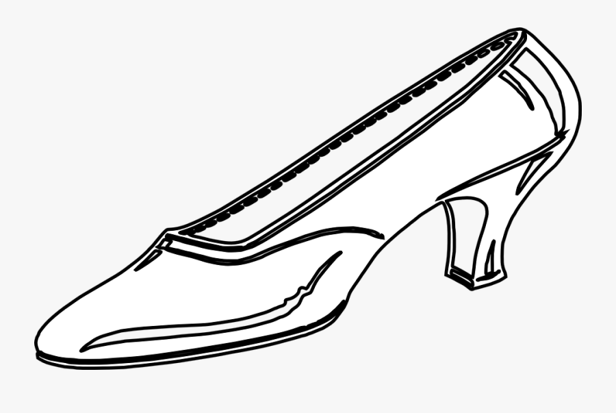 Clip Art Shoe Image Library - Black And White Clip Art Shoe, Transparent Clipart