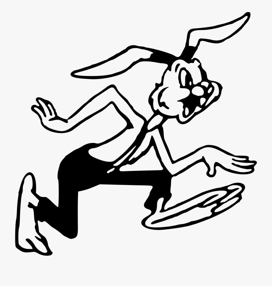 Clipart Rabbit Running - Anthropomorphism Clip Art, Transparent Clipart