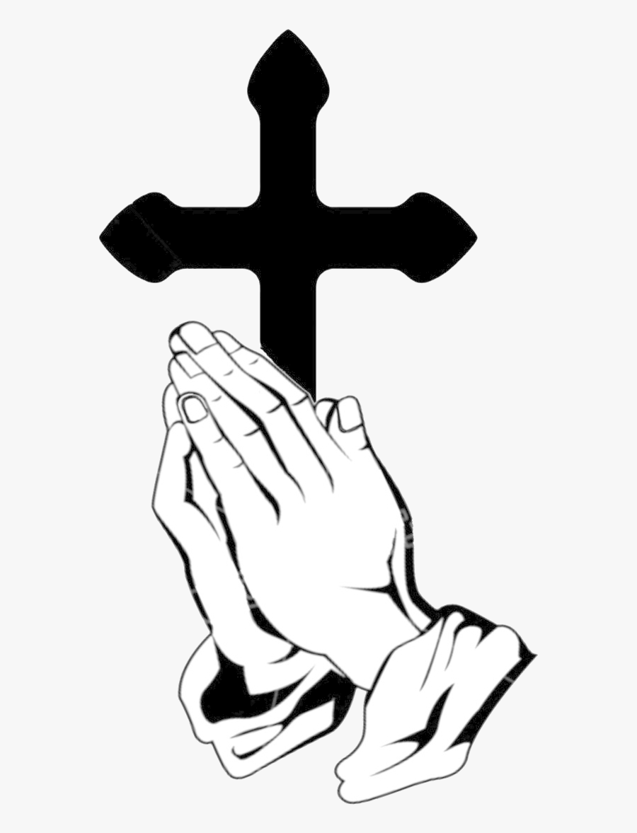 Praying Hands Prayer Can Truly Change Your Life Hand - Cross With Hands Praying, Transparent Clipart
