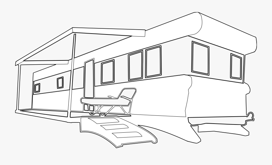 Thumb Image - Color Page Of A Mobile Home, Transparent Clipart