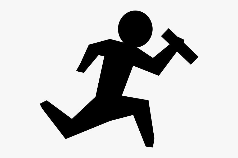 Running Clipart Images - Running Man Icon Red, Transparent Clipart