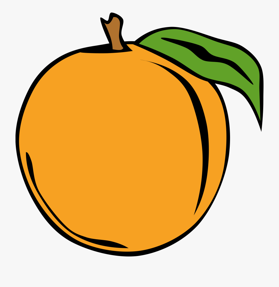 Simple Fruit Peach Clipart, Vector Clip Art Online, - Apricot Clipart, Transparent Clipart