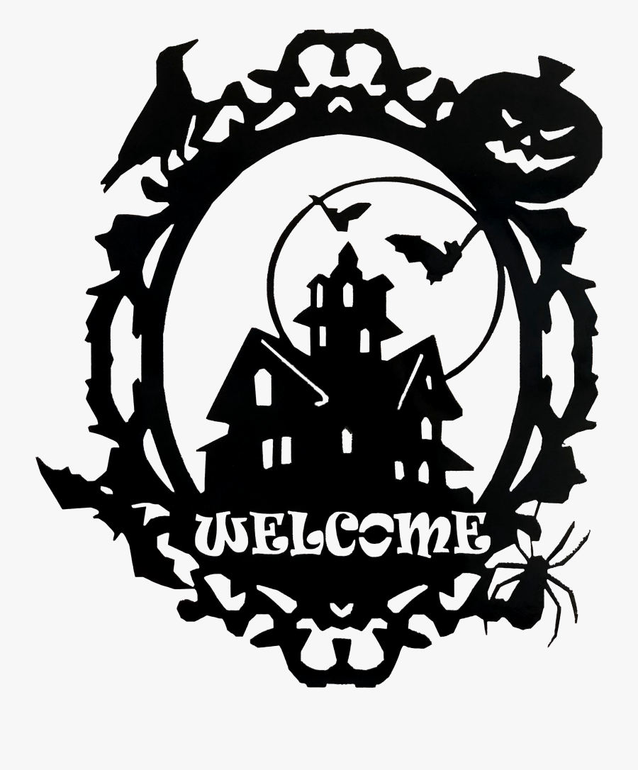 Hd Home - Halloween House Silhouettes, Transparent Clipart