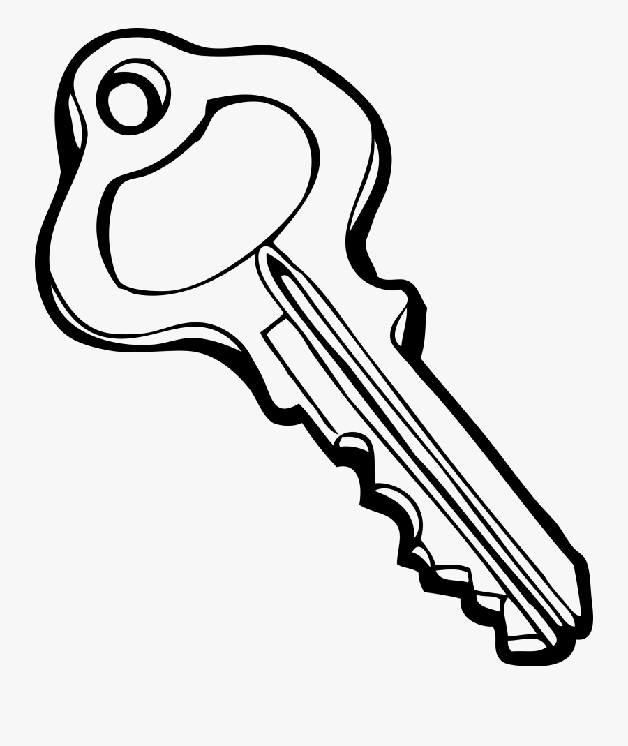 Key Clipart - Key Black And White Clip Art, Transparent Clipart