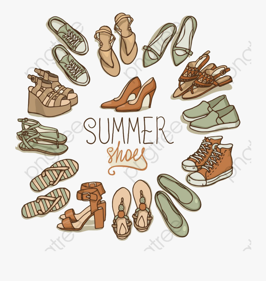 Shoe Clipart Fashion - Mujer Con Zapatos Ilustraciones, Transparent Clipart