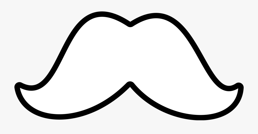Mustache Clipart Outline, Transparent Clipart