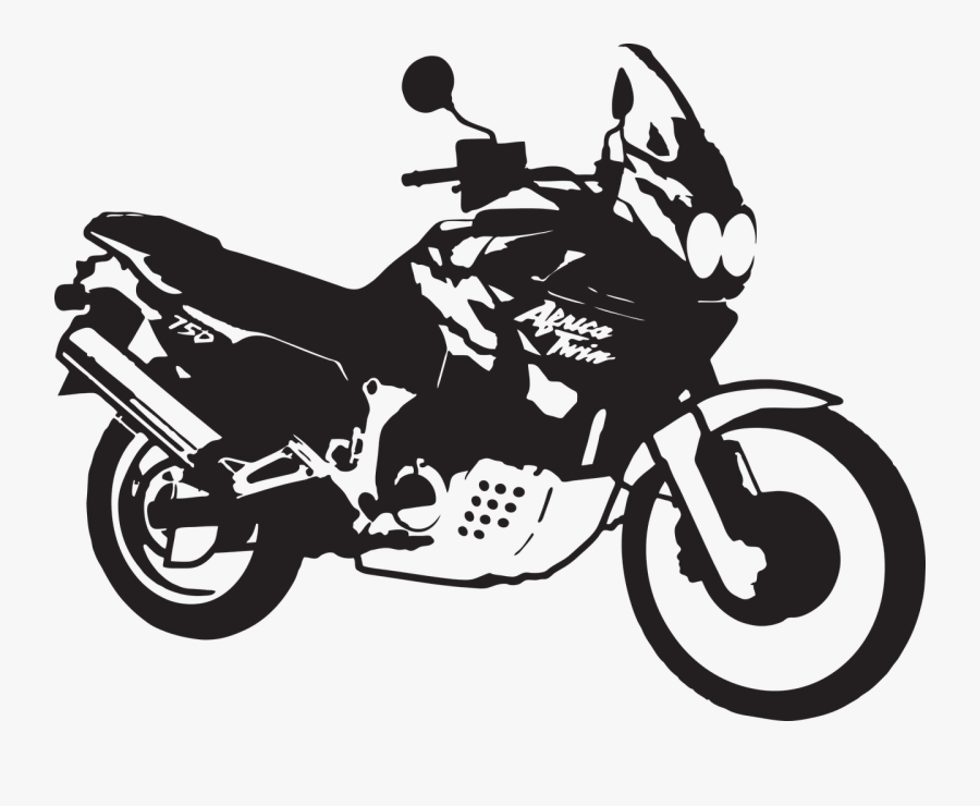 Bmw Motorcycle Clipart - Africa Twin Xrv 750 Black, Transparent Clipart
