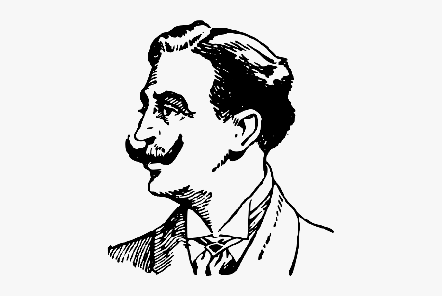 Mustache 4 Svg Clip Arts - Man With Mustache Vector, Transparent Clipart