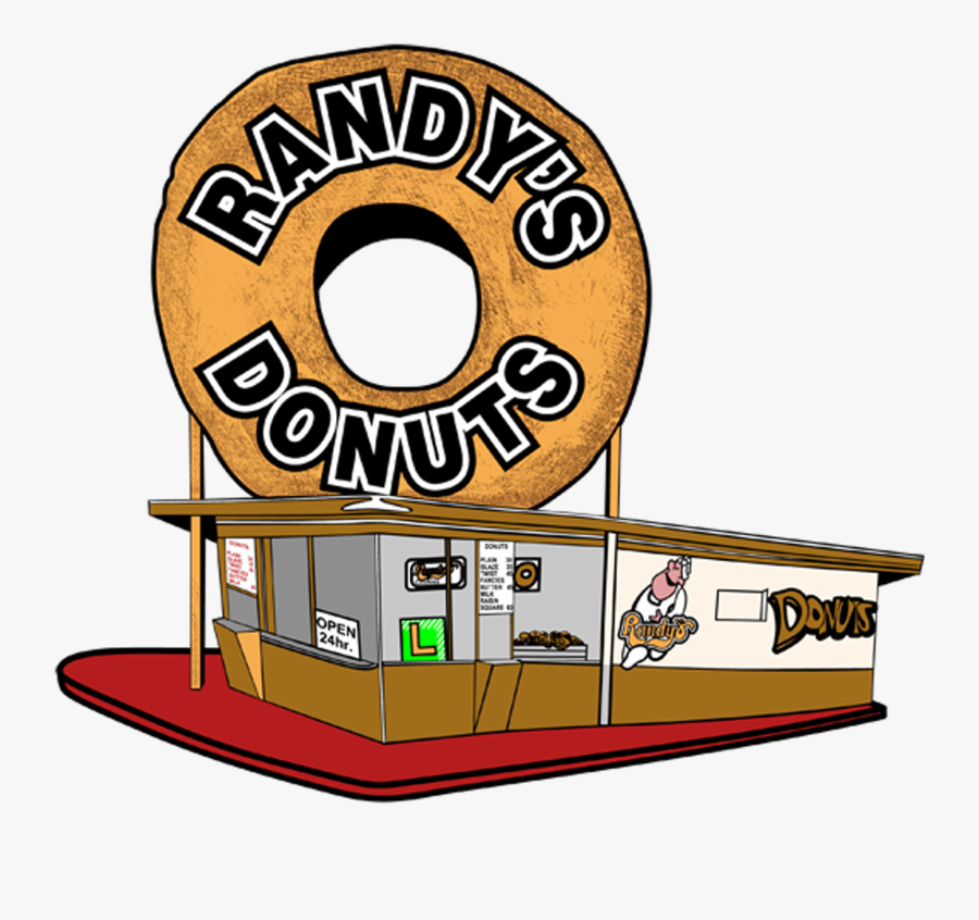 Donut Clipart Rainbow - Randy's Donuts Logo, Transparent Clipart